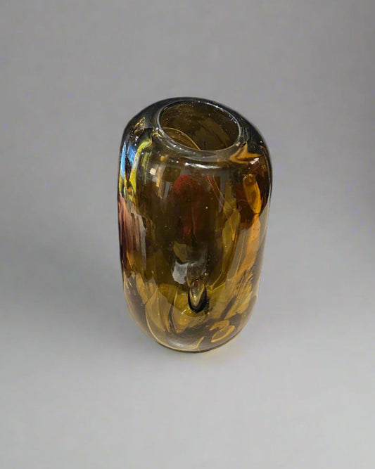 Amber Hand-Blown Vase