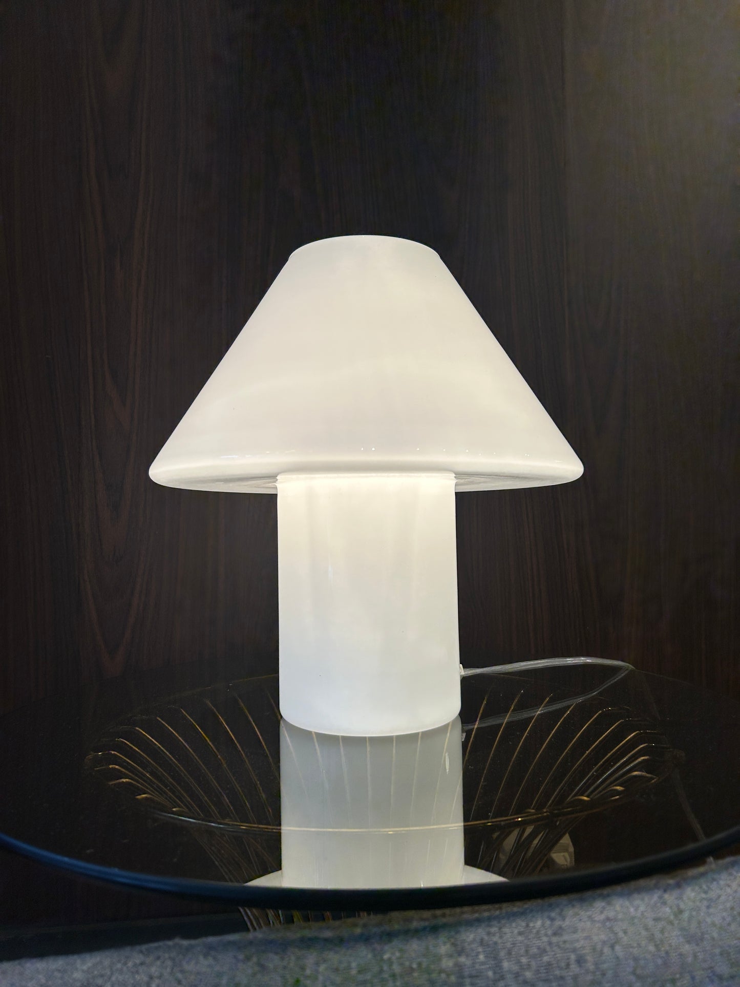 Murano Glass Mushroom Table Lamp