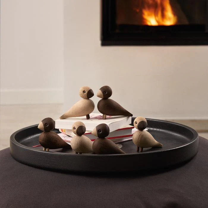 Kay Bojesen Lovebirds, oak/smoked oak, (pair)