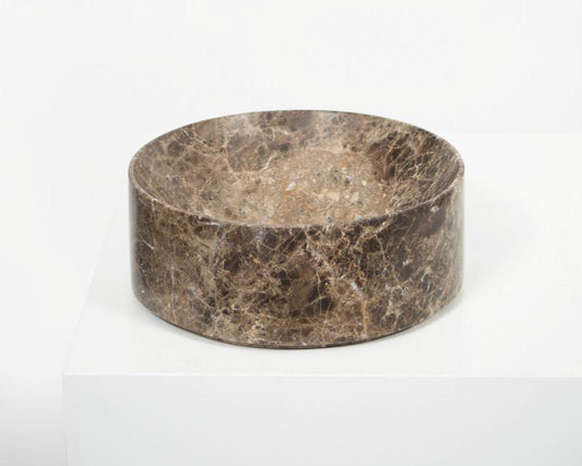 Dark Emperador Marble Deep Dish