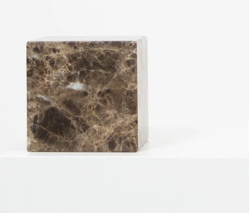 Dark Emperador Marble Asymmetric Book Ends