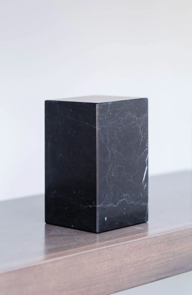 Black Marquina Marble Asymmetric Book Ends