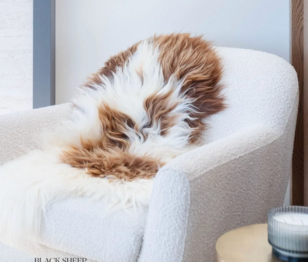 Spotted Brown nIcelandic Sheepskin