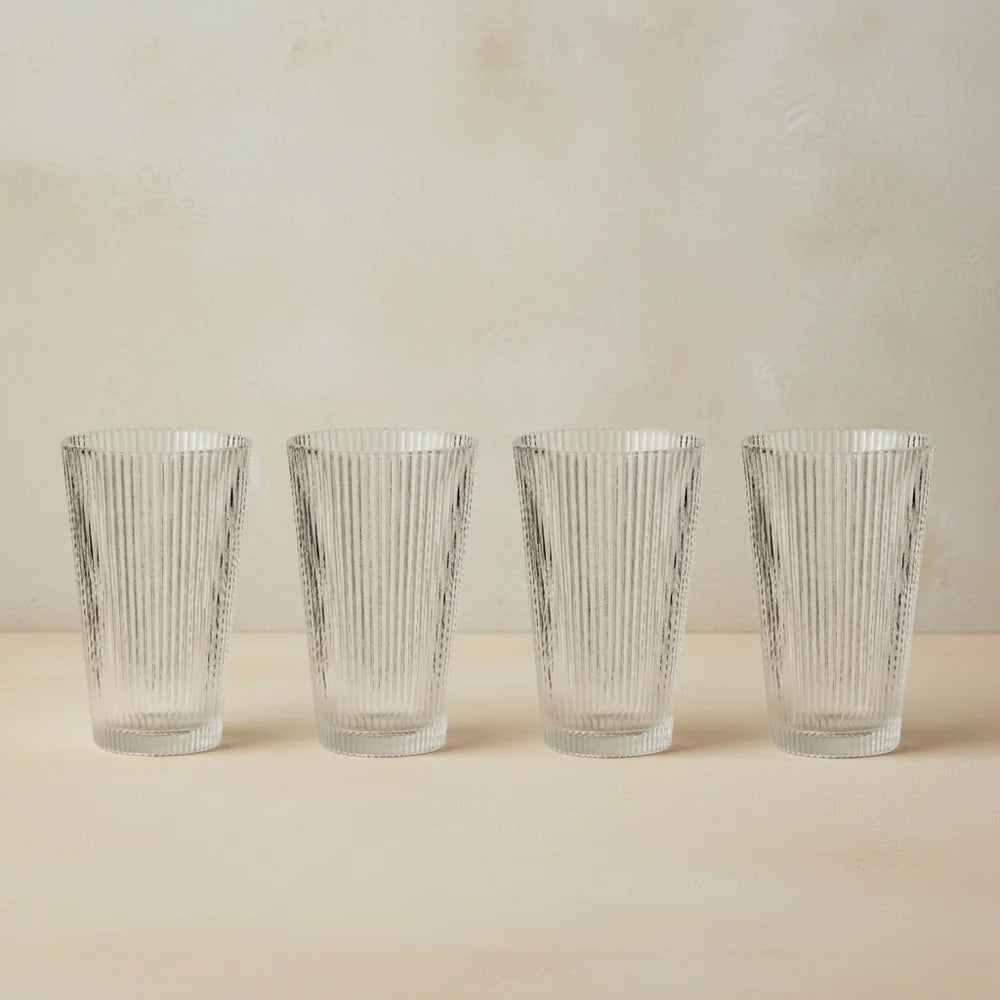 Pilastro Large Drinking Glasses, Set of 4