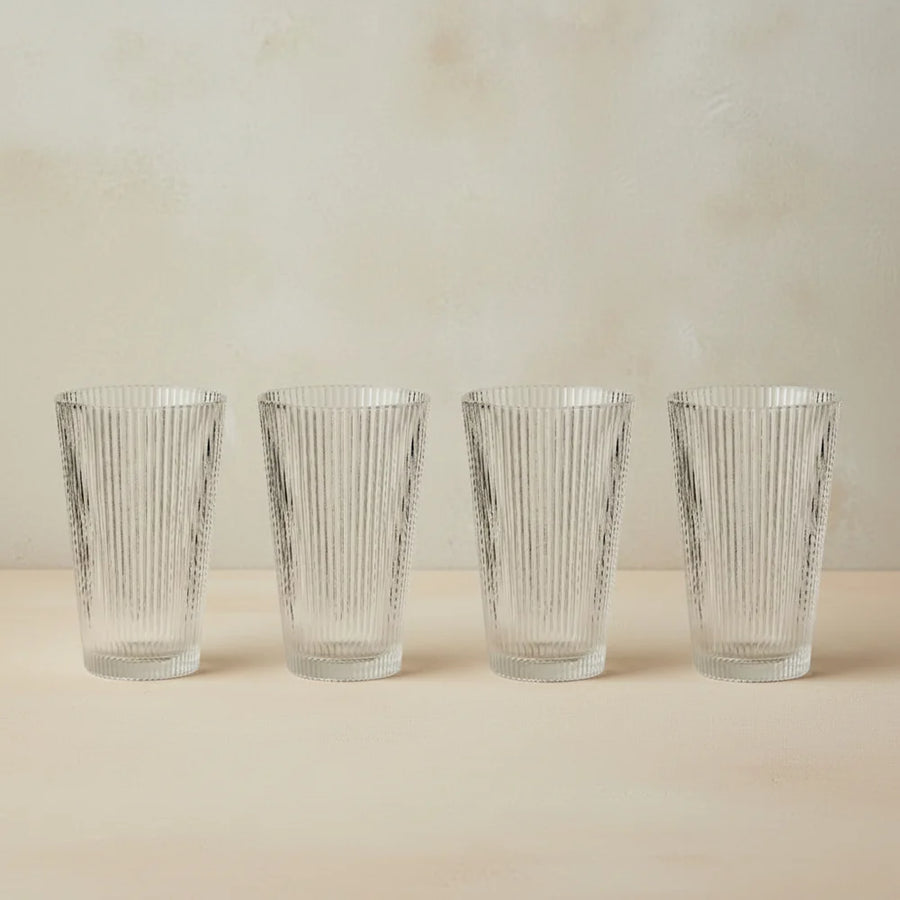 Pilastro Large Drinking Glasses, Set of 4