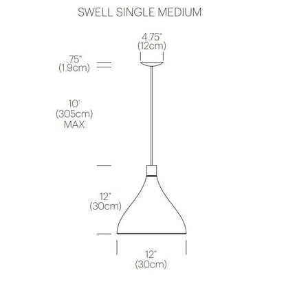 Swell Single Suspension Pendant