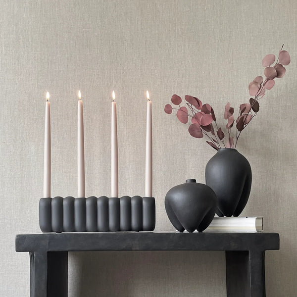 Tube Candle Holder, Big - Coffee