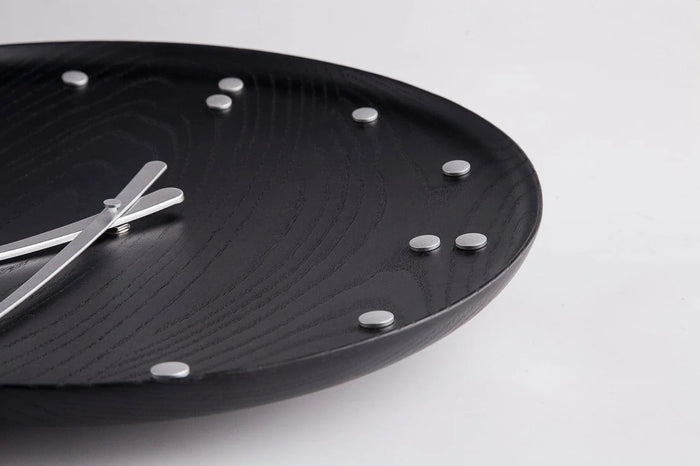 Ash Black Wall Clock by Finn Juhl