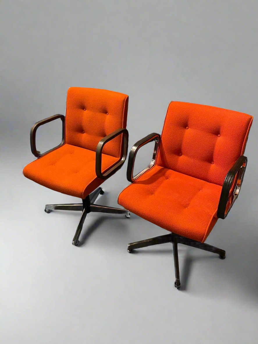 Steelcase Squared Orange Office Chairs