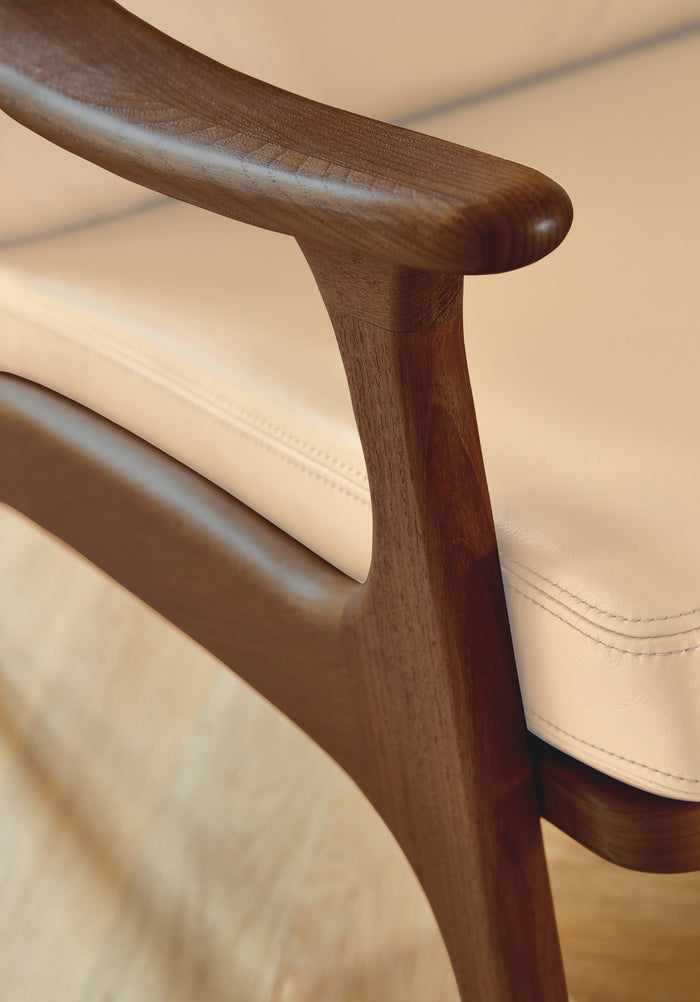 Arne Hovmand Olsen Lean Back Walnut Lounge Chair