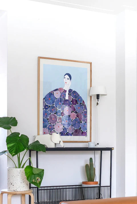 'Lady in Purple' Art Print