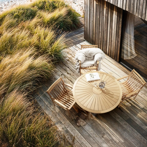 M27 Teak Round Garden Table