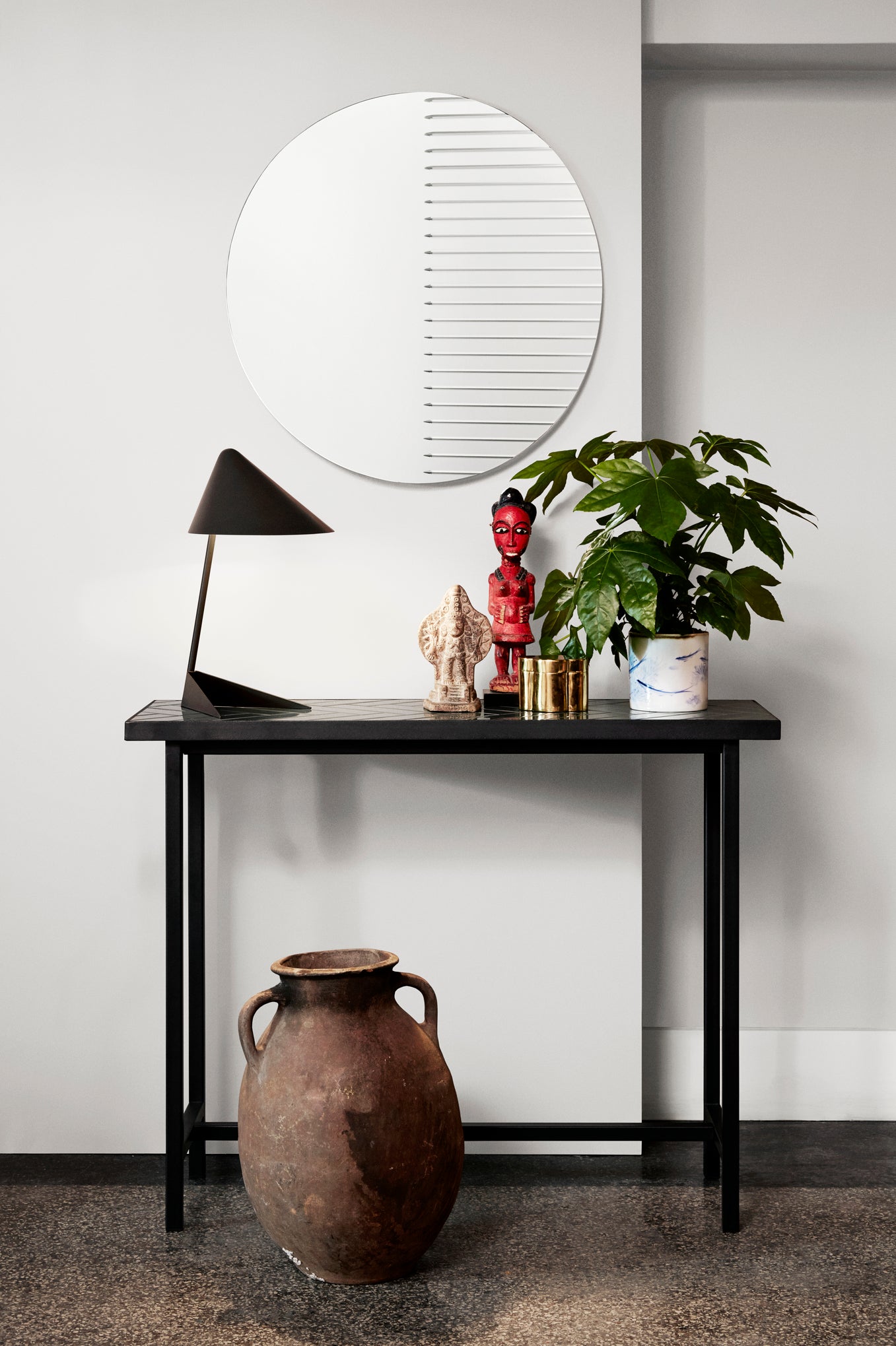 Herringbone Tile Console Table