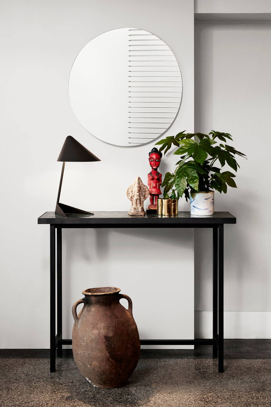 Herringbone Tile Console Table