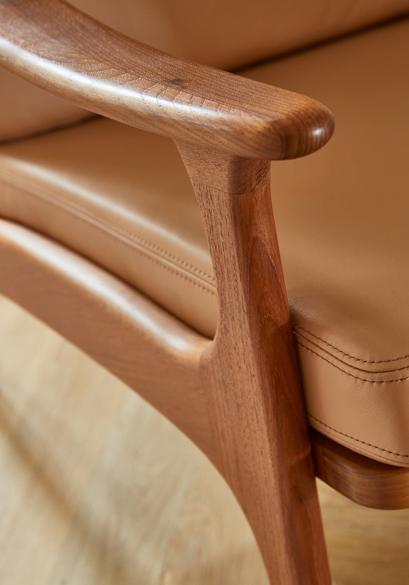 Arne Hovmand Olsen Lean Back Walnut Lounge Chair